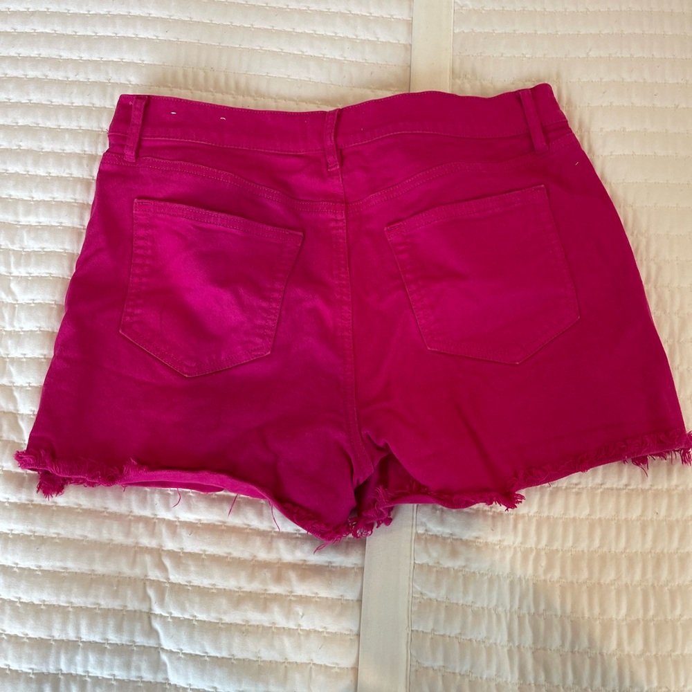 VGUC Loft Cut Off Jean Short Womens Size 10 / 30 Fuscia Pink